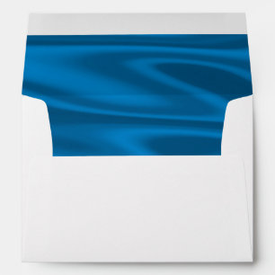 Elegant Luxury Faux Blue Silk Satin 5 X 7 Wedding Envelope