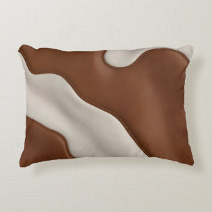 Elegant Luxury Faux Cow Leather Modern Collection Decorative Cushion