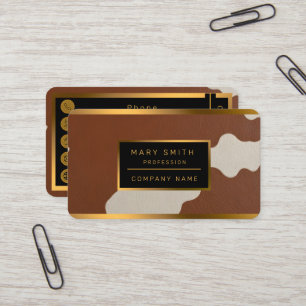 Elegant Luxury Faux Cow Leather Popular Collection Business Card