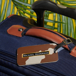 Elegant Luxury Faux Cow Leather Popular Collection Luggage Tag