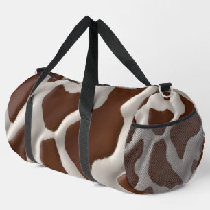 Elegant Luxury Faux Cow Leather Trendy Collection Duffle Bag