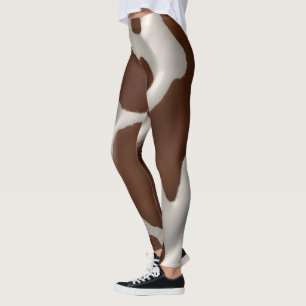 Elegant Luxury Faux Cow Leather Trendy Collection Leggings