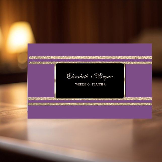 Elegant Luxury  ,Faux Gold Glittery Stripes Business Card (Creator Uploaded)