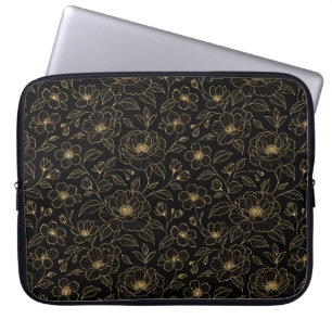 Elegant Luxury Floral Seamless Laptop Sleeve