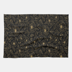Elegant Luxury Floral Seamless Tea Towel