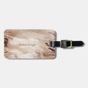 Elegant Luxury Glitter Marble Luggage Tag