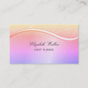 Elegant Luxury Glittery Ombre Business Card