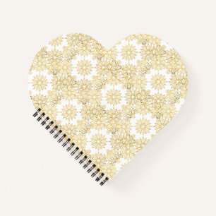 Elegant Luxury Gold Floral Mandala Pattern Notebook