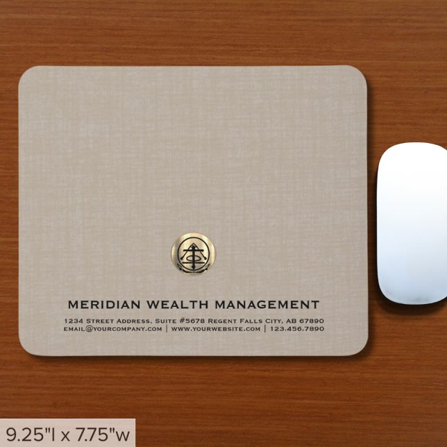 Elegant Luxury Gold Logo Mouse Pad (Creator Uploaded)