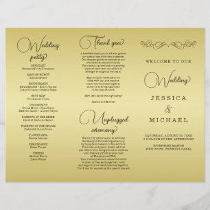 Elegant Luxury Gold Ornate wedding Flyer