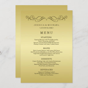 Elegant Luxury Gold Ornate wedding Menu