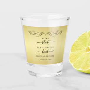 Elegant Luxury Gold Ornate wedding Shot Glass