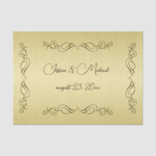 Elegant Luxury Gold Ornate wedding Tissue Paper