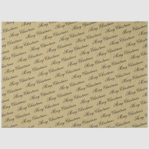 Elegant Luxury Gold Script Merry Christmas Tissue Paper