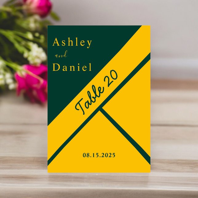 Elegant Luxury Green And Gold Gilded Chic Wedding Table Number (Creator Uploaded)