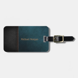 Elegant Luxury Green Leathe Look Luggage Tag