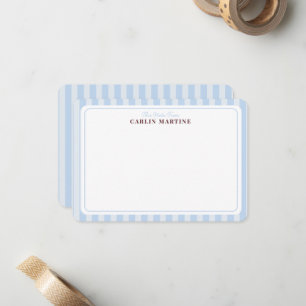 Elegant luxury ice blue name note card