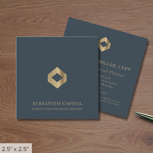 Elegant Luxury Logo Square Business Card (Creator Uploaded)