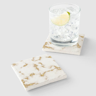 Elegant luxury Marble Gold royal design Stone Coaster