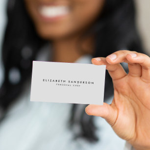 Elegant Luxury Minimal Light Gray QR CODE Business Card