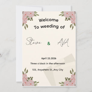 Elegant Luxury Minimal Wedding Invitation