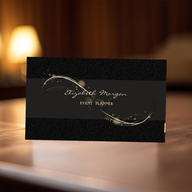 Elegant Luxury  Modern,Black Business Card (Creator Uploaded)