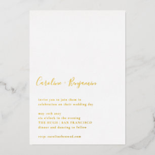 Elegant Luxury Modern Minimalist Wedding Gold