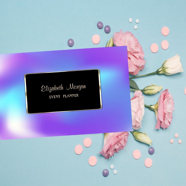 Elegant Luxury Modern Ombre Holographic Business Card (Creator Uploaded)