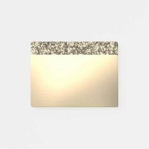 Elegant Luxury Shiny Gold Glitter Post-it Notes