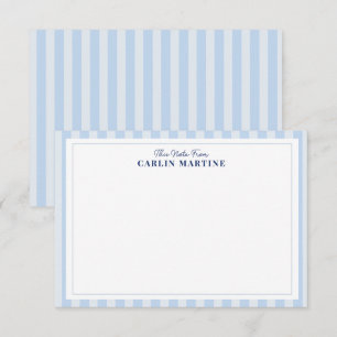 Elegant luxury soft blue name note card