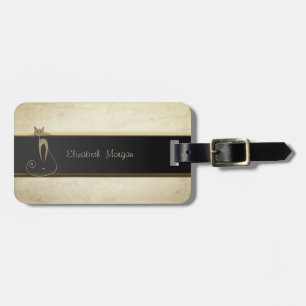Elegant Luxury Sophisticated,Cat Luggage Tag