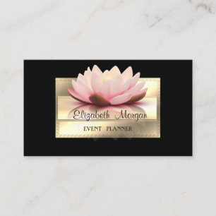 Elegant Luxury Stylish,Black, Frame,Lotus Business Card