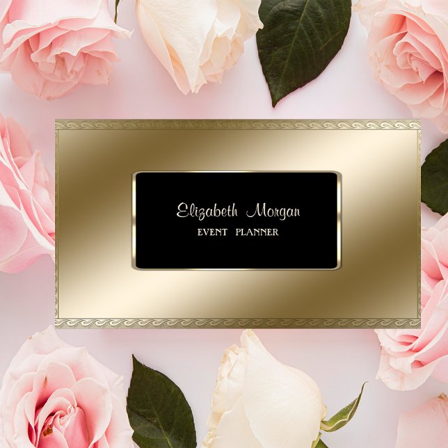 Elegant Luxury Stylish,Modern,Black Frame Business Card (Creator Uploaded)