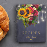 Elegant luxury sunflower and roses navy recipe