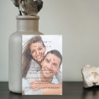 Elegant Luxury Vellum 2 Photo Black White Wedding