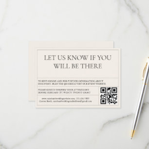 Elegant Luxury Vintage Classic Photo Wedding RSVP Card