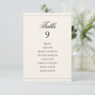 Elegant Luxury Vintage Classic Wedding Table No