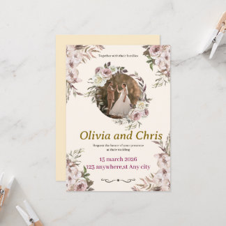 Elegant Luxury Wedding Invitation Card