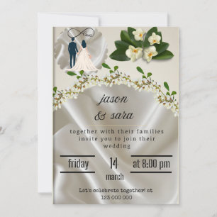 Elegant Luxury Wedding Invitation Editable Templ