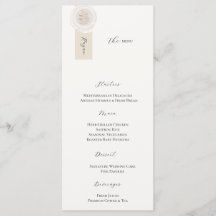 Elegant Luxury Wedding Menu Card, Gold Reception D