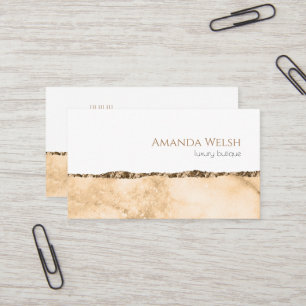 Elegant luxury white gold glitter butique business card