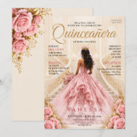 Elegant Magazine Cover Quinceanera Invitation