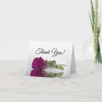 Elegant Magenta Cassis Rose Wedding Photo Inside