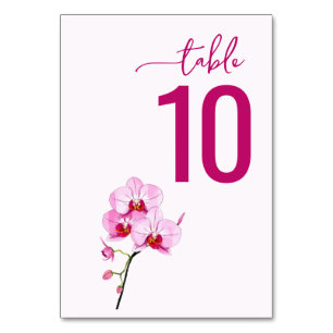 Elegant Magenta Floral Table Card