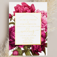 Elegant Magenta Peony Floral Wedding