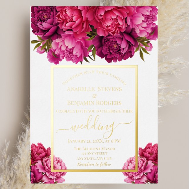 Elegant Magenta Peony Floral Wedding (Creator Uploaded)