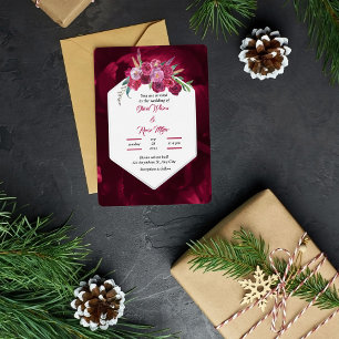 elegant magenta pink floral Wedding Gold