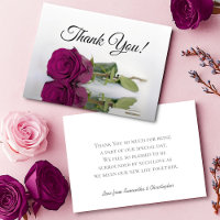 Elegant Magenta Plum Mirrored Rose Simple Wedding