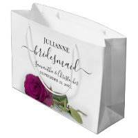 Elegant Magenta Plum Rose Posh Bridesmaid Wedding