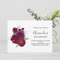  Elegant Magenta Rose Floral Bouquet Birthday